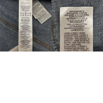 【中古】GUCCI | グッチ Cat Logo Embroidered Denim Jacket Denim デニムジャケット 631186 XDBGS ブルー サイズ：50【尾張小牧店】