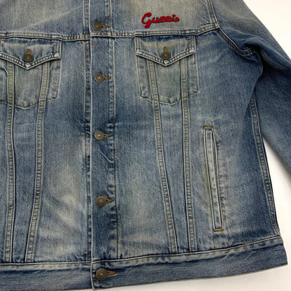 【中古】GUCCI | グッチ Cat Logo Embroidered Denim Jacket Denim デニムジャケット 631186 XDBGS ブルー サイズ：50【尾張小牧店】