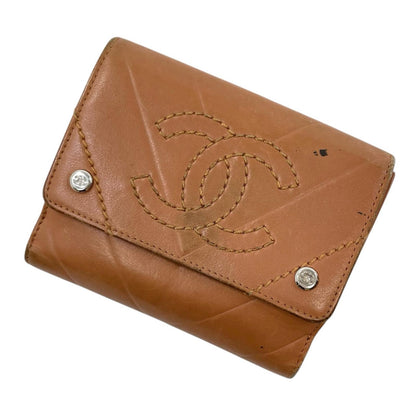 CHANEL | シャネル 二つ折り財布 キャメル【尾張小牧店】