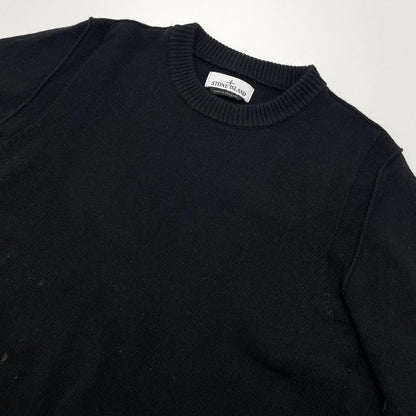 【中古】STONE ISLAND | ストーンアイランド 長袖ニット 7915508A3 ブラック サイズ：L【尾張小牧店】