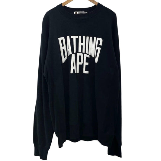 【中古】A BATHING APE | アベイシングエイプ　裏起毛 長袖スウェット 001SWD801015X ブラック サイズ：XXXL【尾張小牧店】