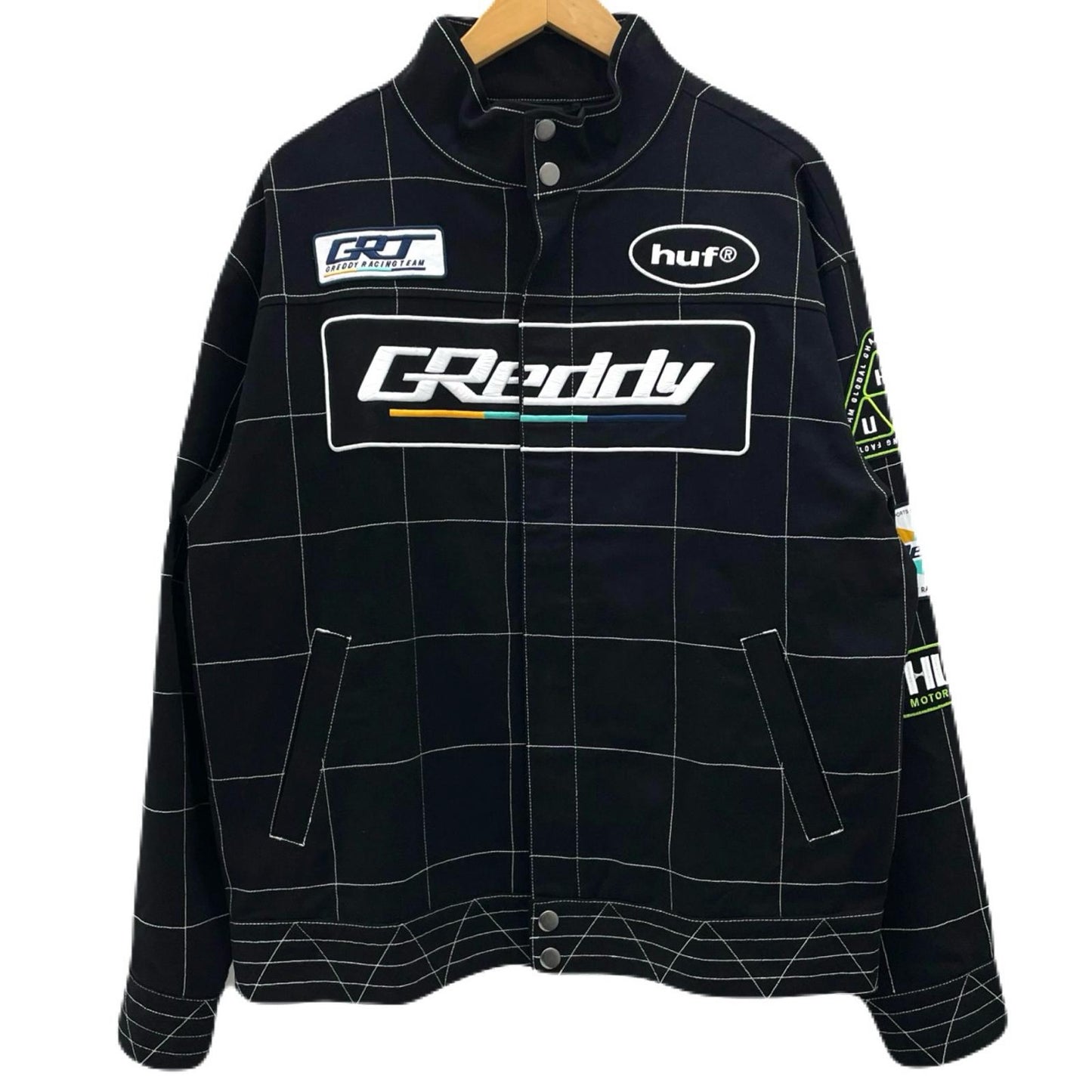 HUF | ハフ GREDDY RACING TEAM JACKET その他アウター JK00421 ブラック サイズ：L【尾張小牧店】