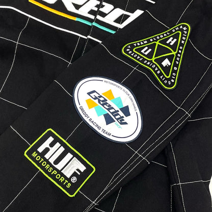 HUF | ハフ GREDDY RACING TEAM JACKET その他アウター JK00421 ブラック サイズ：L【尾張小牧店】