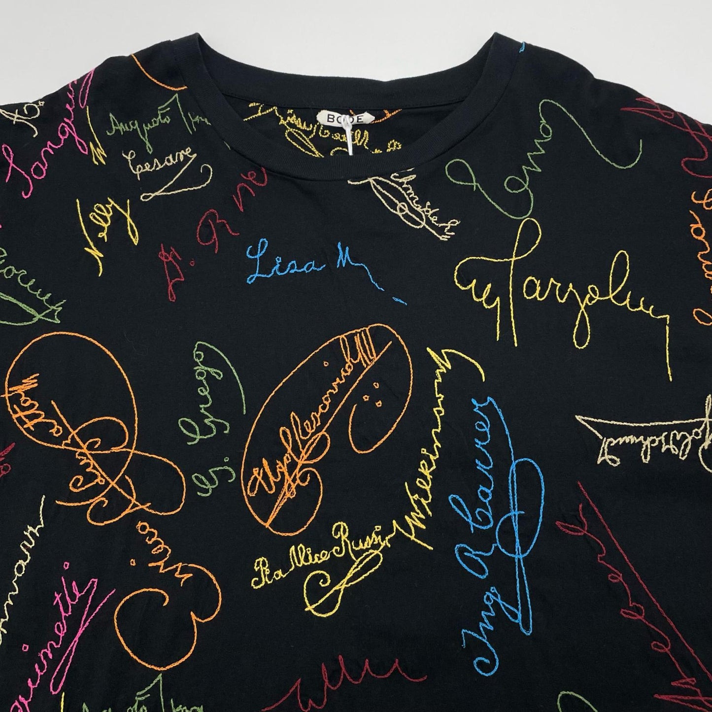 【中古】BODE | ボディー SIGNATURE SCRAWL BOXY TEE 半袖Ｔシャツ MRS25CS050 ブラック サイズ：L【尾張小牧店】