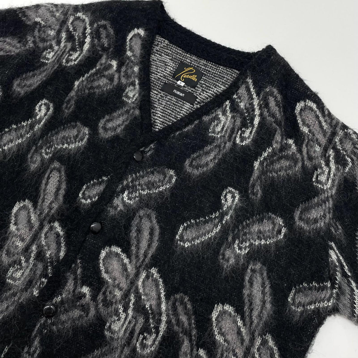 【中古】Needles×NUBIAN | ニードルス×ヌビアン　21SS EXCLUSIVE Paisley MOHAIR Kint Cardigan カーディガン NS1589 ブラック サイズ：L【尾張小牧店】