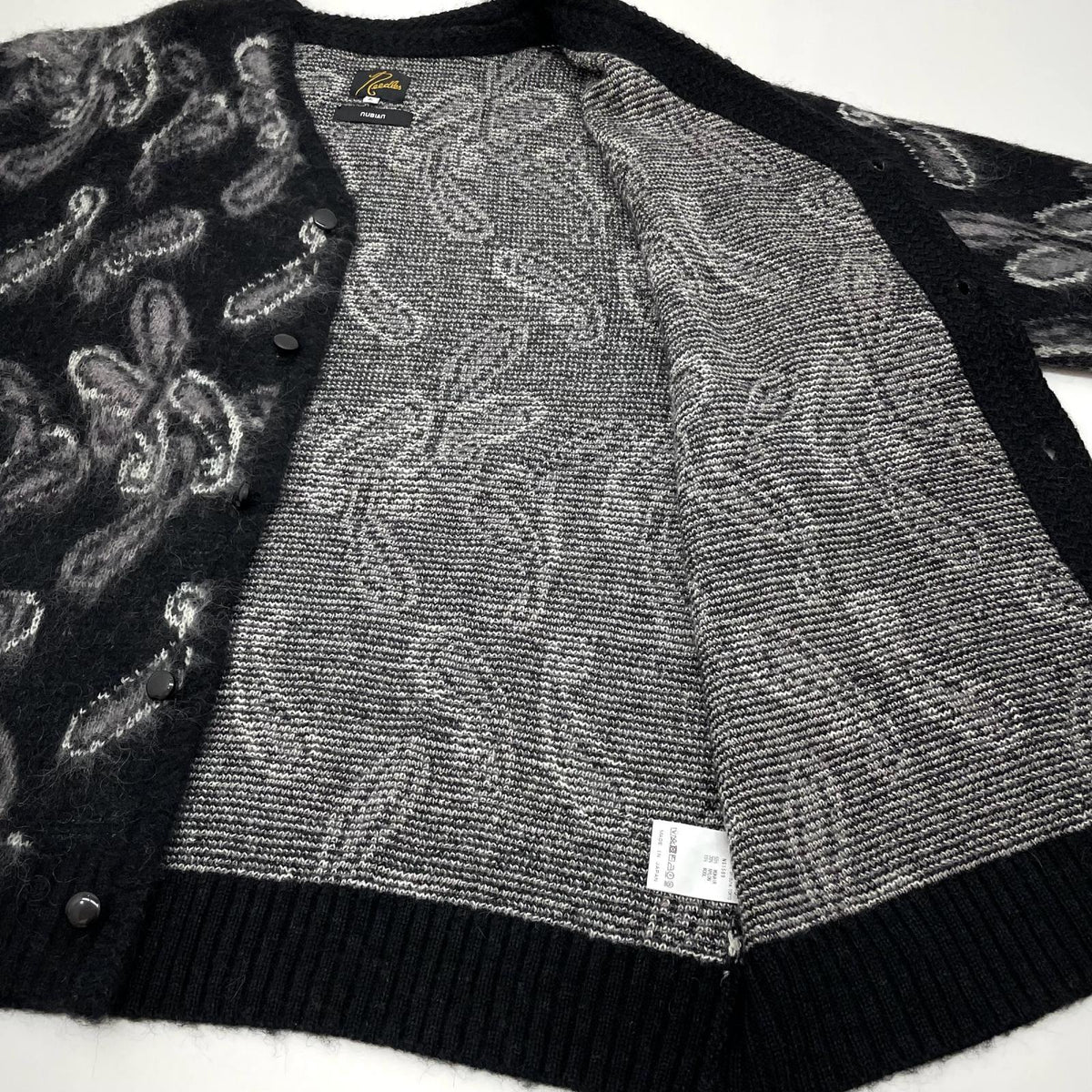 【中古】Needles×NUBIAN | ニードルス×ヌビアン　21SS EXCLUSIVE Paisley MOHAIR Kint Cardigan カーディガン NS1589 ブラック サイズ：L【尾張小牧店】