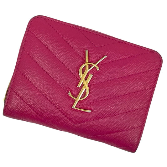 SAINT LAURENT | サンローラン 二つ折り財布 ピンク【尾張小牧店】