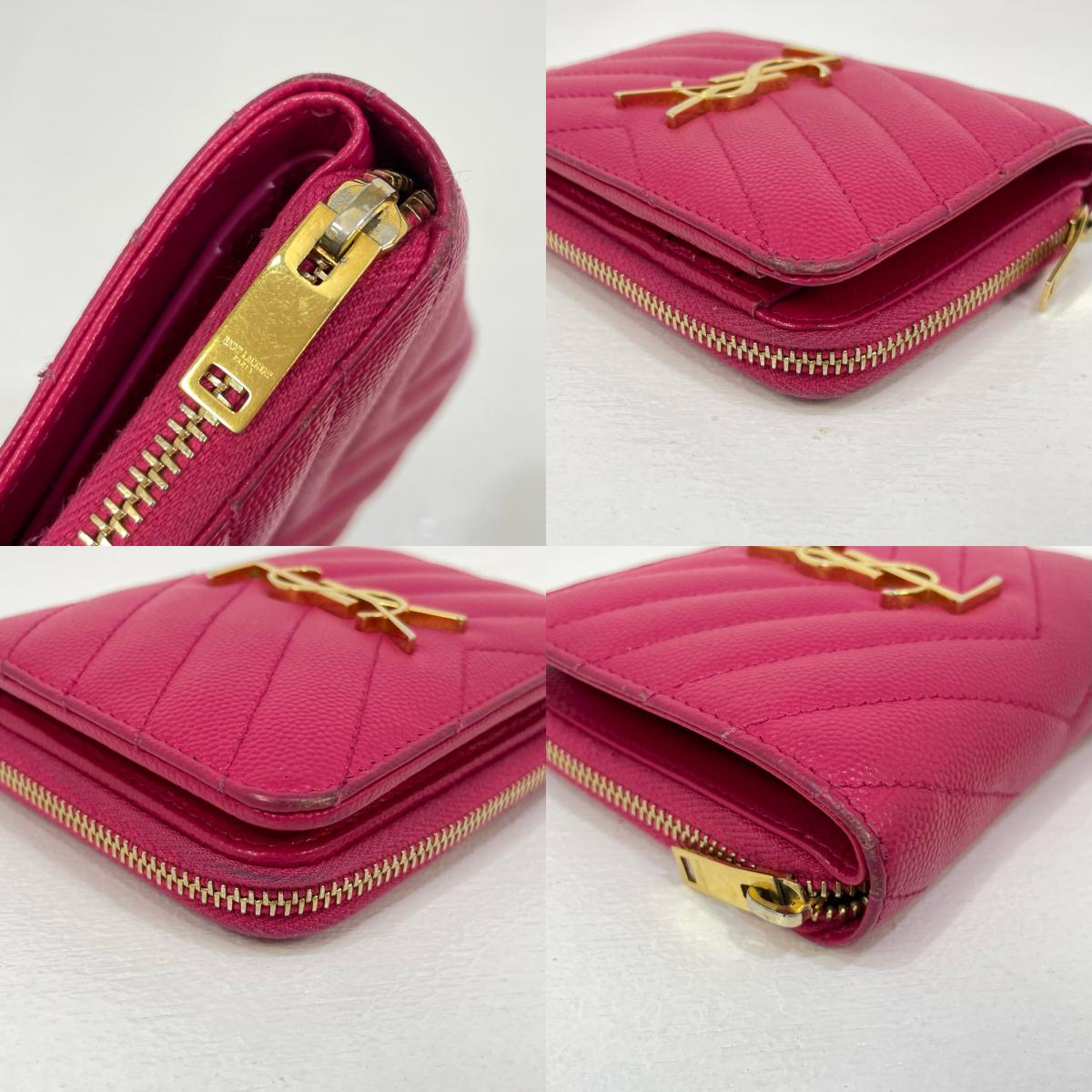 SAINT LAURENT | サンローラン 二つ折り財布 ピンク【尾張小牧店】