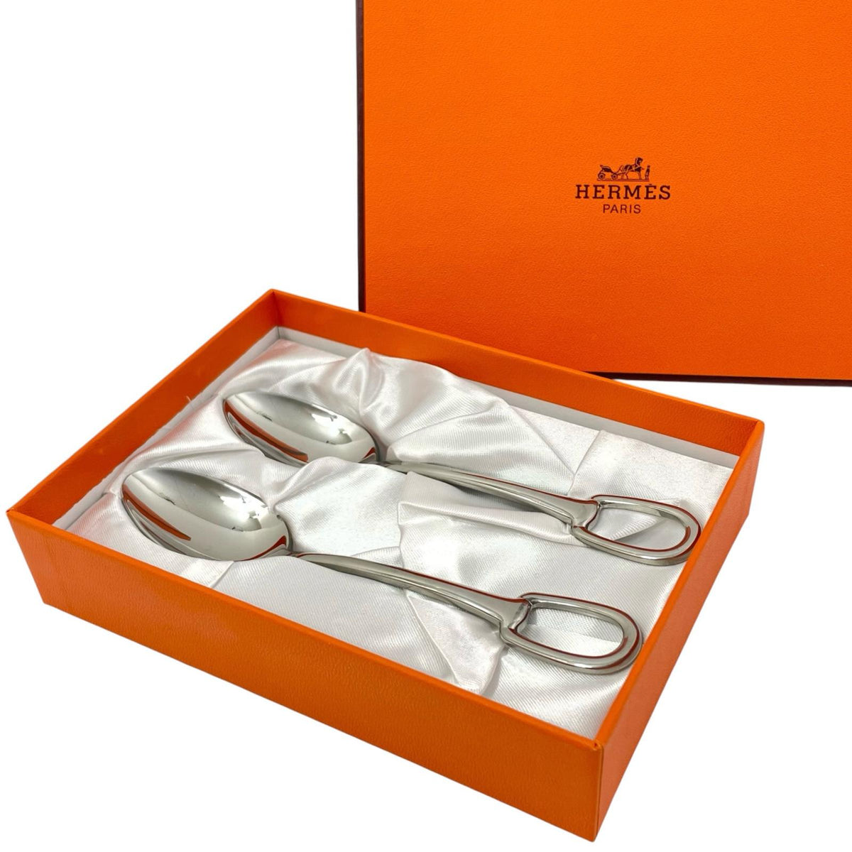 【中古】HERMES | エルメス アトラージュ スプーンセット ティースプーン ステンレススティール カトラリー テーブルウェア 食器 P006012P シルバー【尾張小牧店】