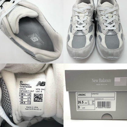NEW BALANCE | ニューバランス 992 スニーカー U992NC グレー×ホワイト 26.5cm【尾張小牧店】