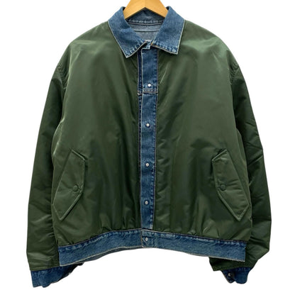 【中古】JUNYA WATANABE | ジュンヤワタナベ　26SS alpha industries / MA-1 CUSTOMIZED JACKET リバーシブルデニムジャケット　WQ-J911-100-1-4 カーキ×ブルー サイズ：L【尾張小牧店】