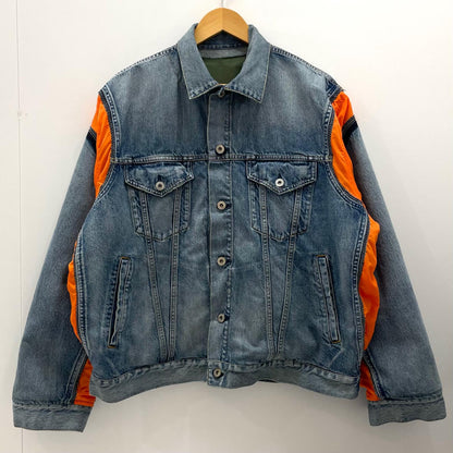 【中古】JUNYA WATANABE | ジュンヤワタナベ　26SS alpha industries / MA-1 CUSTOMIZED JACKET リバーシブルデニムジャケット　WQ-J911-100-1-4 カーキ×ブルー サイズ：L【尾張小牧店】