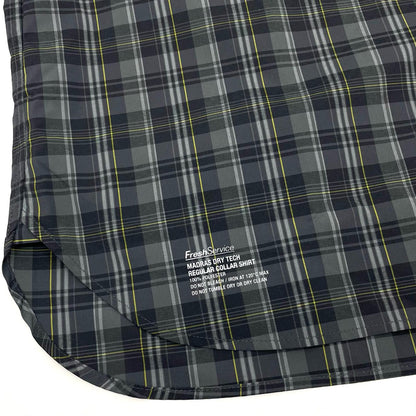 FreshService | フレッシュサービス MADRAS DRY TECH REGULAR COLLAR SHIRT 長袖シャツ FSC261-50251 グレー サイズ：S【尾張小牧店】