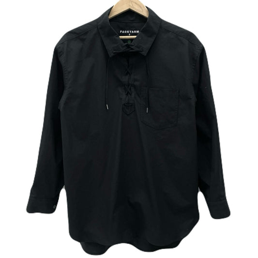 FACETASM | ファセッタズム LACE UP SHIRT 長袖シャツ MYK-SH-05 ブラック サイズ：3【尾張小牧店】