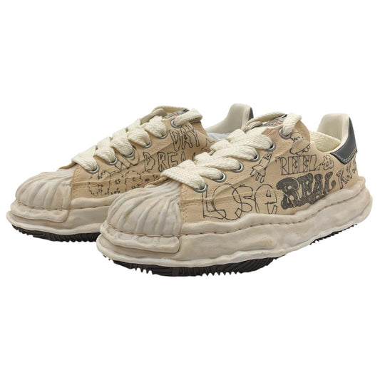 MIHARA YASUHIRO | ミハラヤスヒロ BLAKEY OG Sole Graffiti Printed Canvas Low スニーカー A16FW730 ホワイト サイズ：41