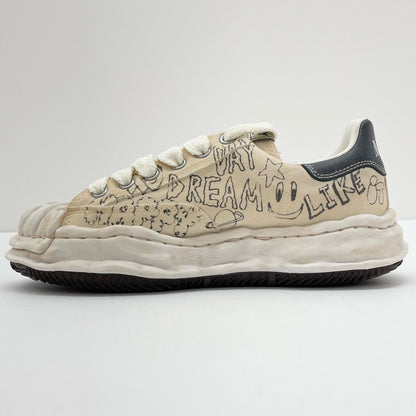 MIHARA YASUHIRO | ミハラヤスヒロ BLAKEY OG Sole Graffiti Printed Canvas Low スニーカー A16FW730 ホワイト サイズ：41