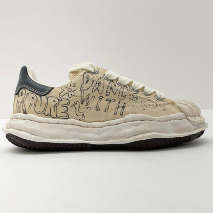 MIHARA YASUHIRO | ミハラヤスヒロ BLAKEY OG Sole Graffiti Printed Canvas Low スニーカー A16FW730 ホワイト サイズ：41