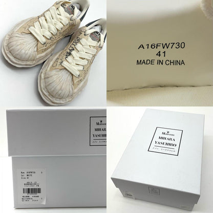 MIHARA YASUHIRO | ミハラヤスヒロ BLAKEY OG Sole Graffiti Printed Canvas Low スニーカー A16FW730 ホワイト サイズ：41