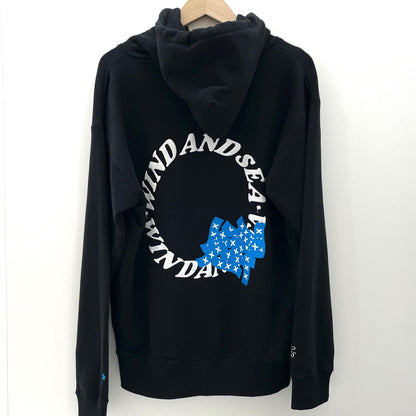 【中古】WIND AND SEA×GOD SELECTION XXX | ウィンダンシー×ゴッドセレクショントリプルエックス 長袖パーカー ブラック サイズ：M【尾張小牧店】