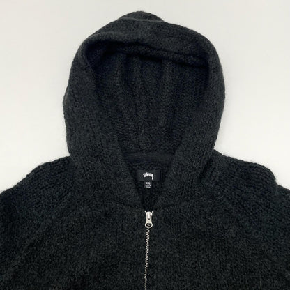 【中古】STUSSY | ステューシー CHUNKY SWEATER ZIP HOOD 長袖パーカー 117200 ブラック サイズ：XXL【尾張小牧店】