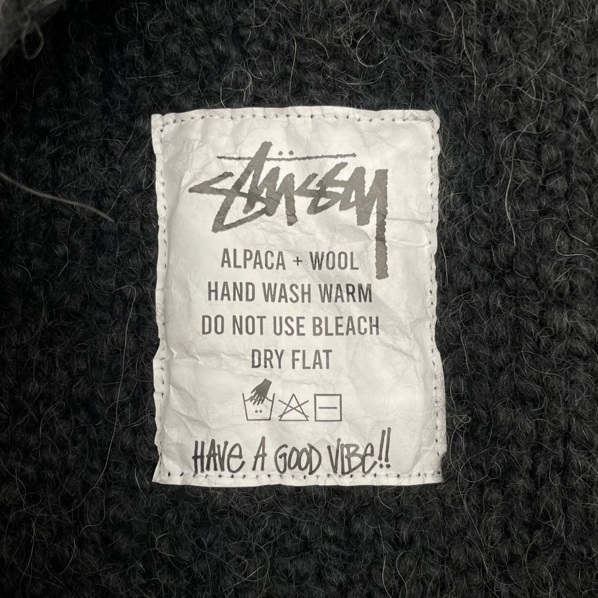 【中古】STUSSY | ステューシー CHUNKY SWEATER ZIP HOOD 長袖パーカー 117200 ブラック サイズ：XXL【尾張小牧店】