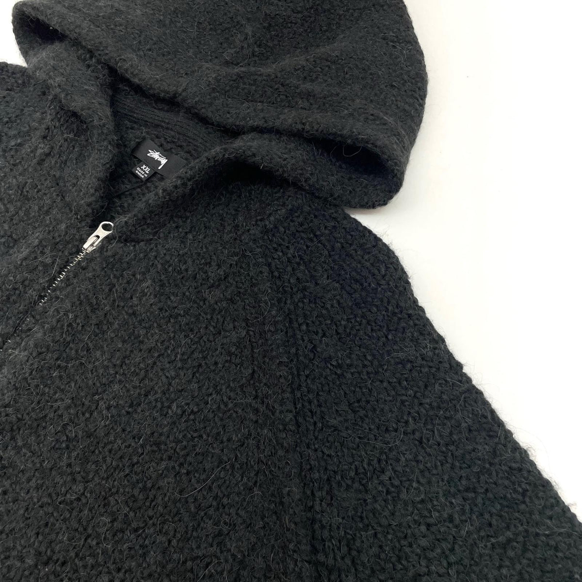 【中古】STUSSY | ステューシー CHUNKY SWEATER ZIP HOOD 長袖パーカー 117200 ブラック サイズ：XXL【尾張小牧店】