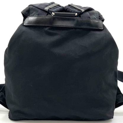 【中古】PRADA | プラダ リュックサック バックパック デイパック ナイロン 三角プレート ロゴ ブラック【尾張小牧店】