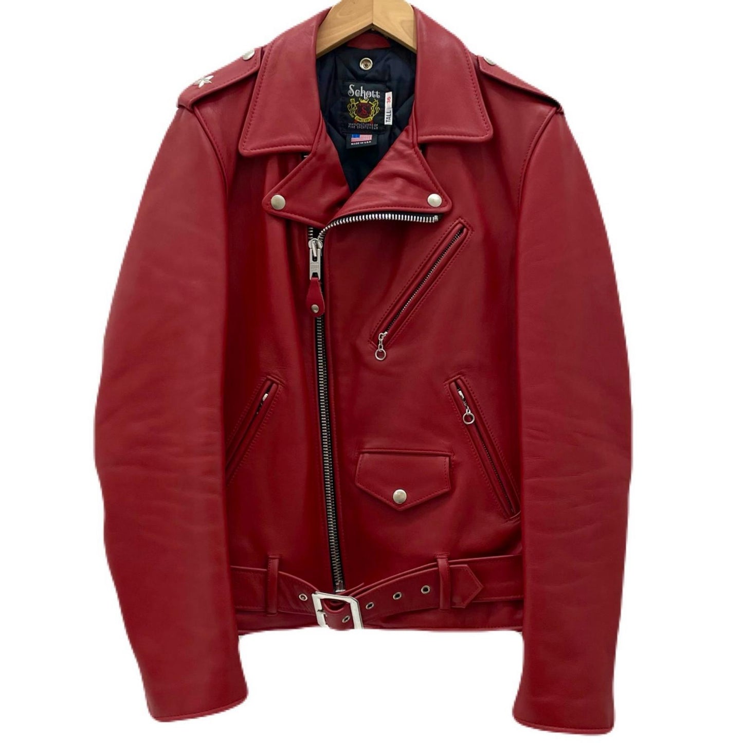 schott | ショット ライダースジャケット 613UST レッド サイズ：36【尾張小牧店】