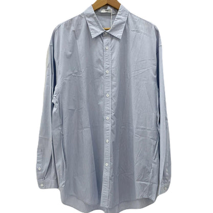 【中古】ATON | エイトン B/Shrinkboard Oversized Striped Shirt　ストライプ柄 長袖シャツ 7055537 ブルー×ホワイト サイズ：4【尾張小牧店】