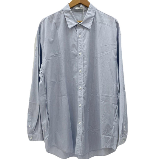 【中古】ATON | エイトン B/Shrinkboard Oversized Striped Shirt　ストライプ柄 長袖シャツ 7055537 ブルー×ホワイト サイズ：4【尾張小牧店】