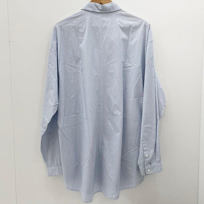 【中古】ATON | エイトン B/Shrinkboard Oversized Striped Shirt　ストライプ柄 長袖シャツ 7055537 ブルー×ホワイト サイズ：4【尾張小牧店】