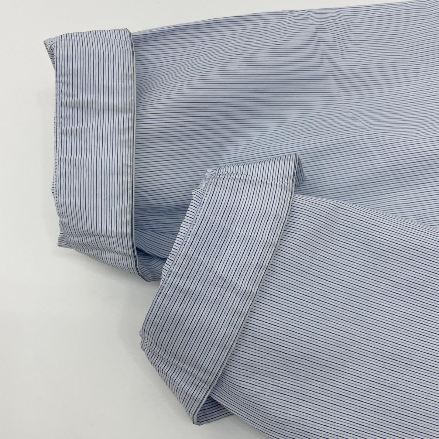 【中古】ATON | エイトン B/Shrinkboard Oversized Striped Shirt　ストライプ柄 長袖シャツ 7055537 ブルー×ホワイト サイズ：4【尾張小牧店】