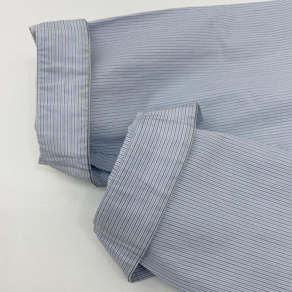 【中古】ATON | エイトン B/Shrinkboard Oversized Striped Shirt　ストライプ柄 長袖シャツ 7055537 ブルー×ホワイト サイズ：4【尾張小牧店】