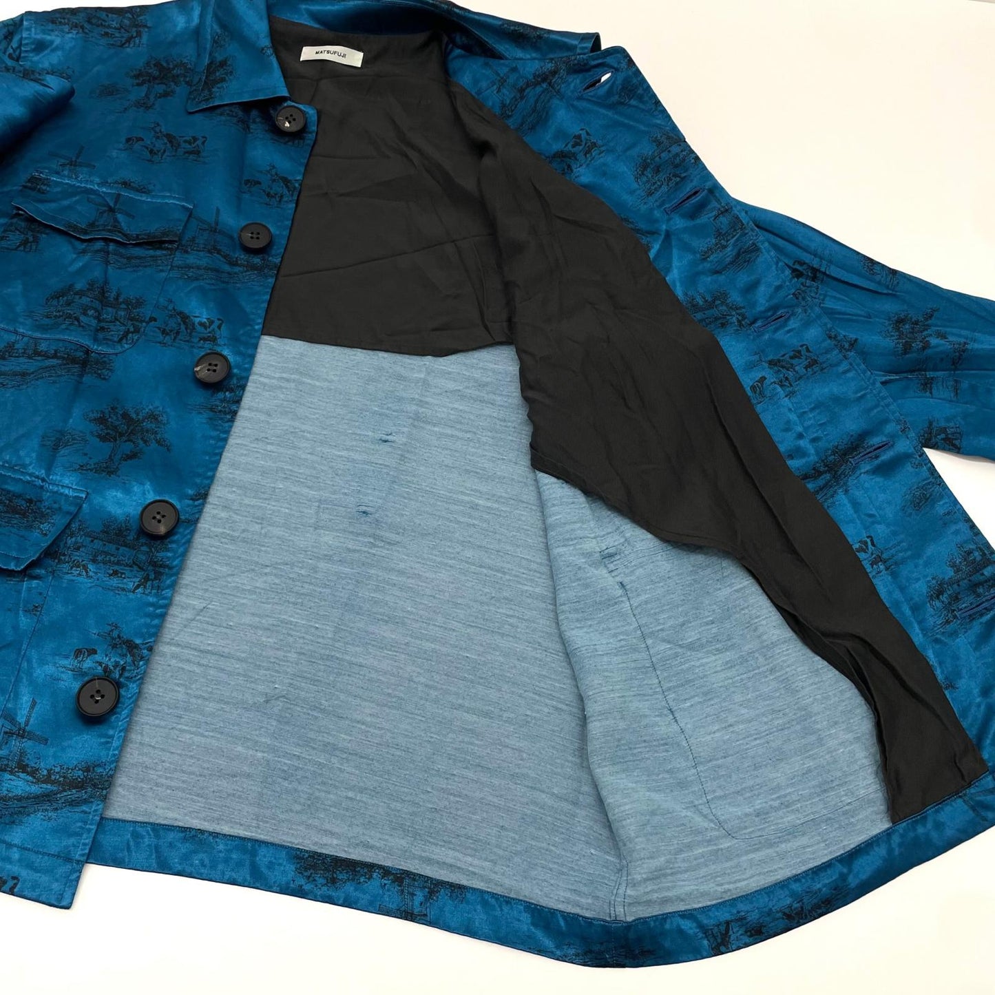 【中古】MATSUFUJI｜マツフジ DAYDREAM Prinnted Jacket 長袖シャツ M211-0102 ブルー サイズ：3【尾張小牧店】