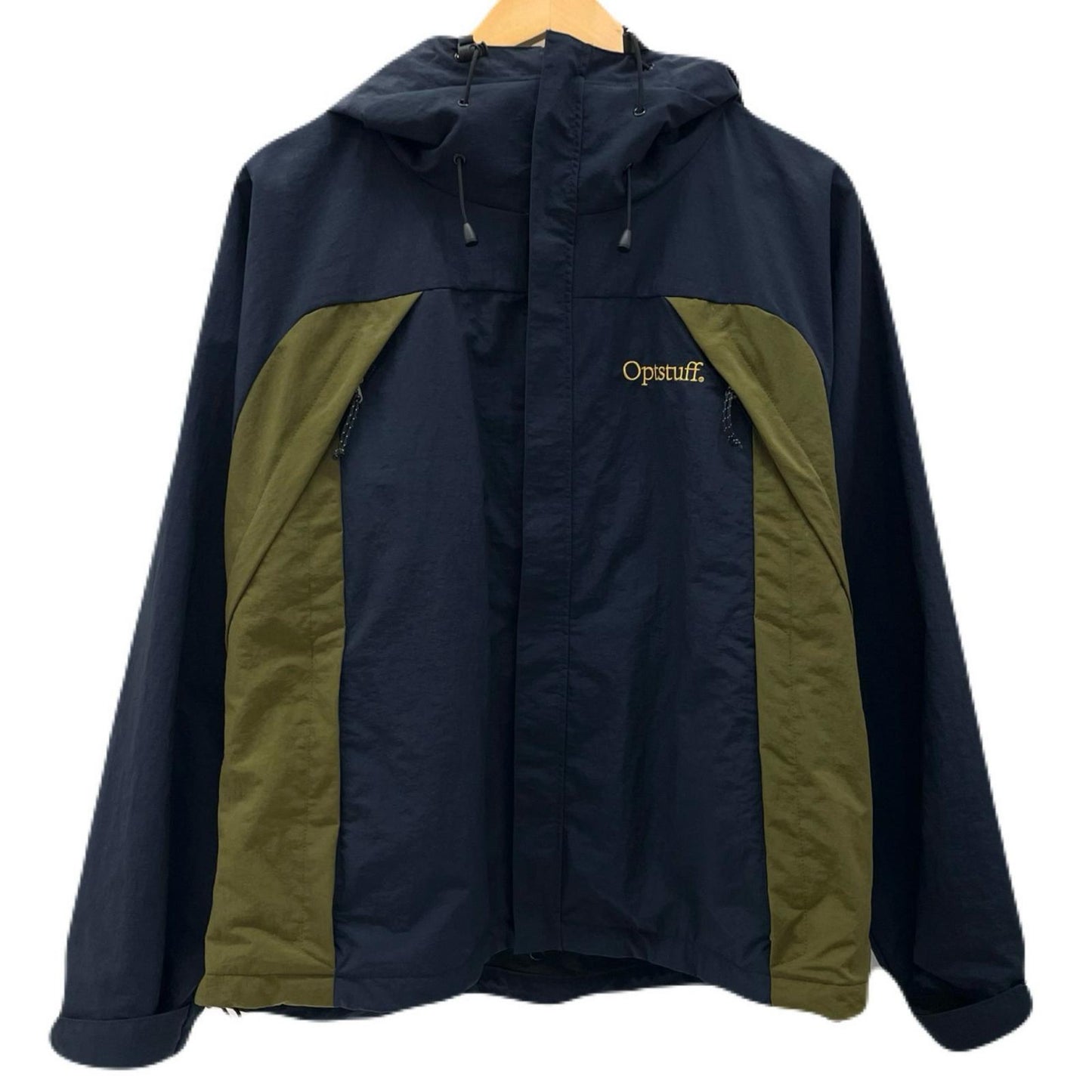 【中古】Optstuff | オプトスタフ SHELL PARKA マウンテンパーカー ネイビー×カーキ サイズ：M【尾張小牧店】