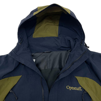 【中古】Optstuff | オプトスタフ SHELL PARKA マウンテンパーカー ネイビー×カーキ サイズ：M【尾張小牧店】