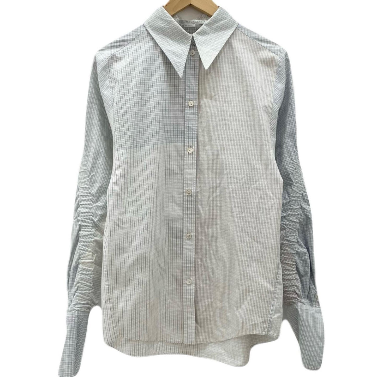 Stella McCartney | ステラマッカートニー 長袖シャツ 493880 SKA17 ブルー×ブラウン×ホワイト サイズ：36【尾張小牧店】
