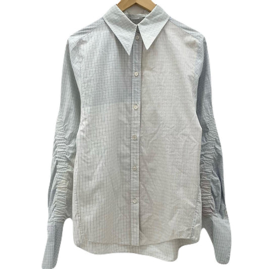 Stella McCartney | ステラマッカートニー 長袖シャツ 493880 SKA17 ブルー×ブラウン×ホワイト サイズ：36【尾張小牧店】