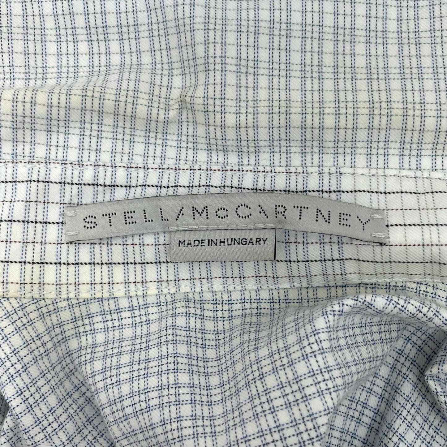 Stella McCartney | ステラマッカートニー 長袖シャツ 493880 SKA17 ブルー×ブラウン×ホワイト サイズ：36【尾張小牧店】