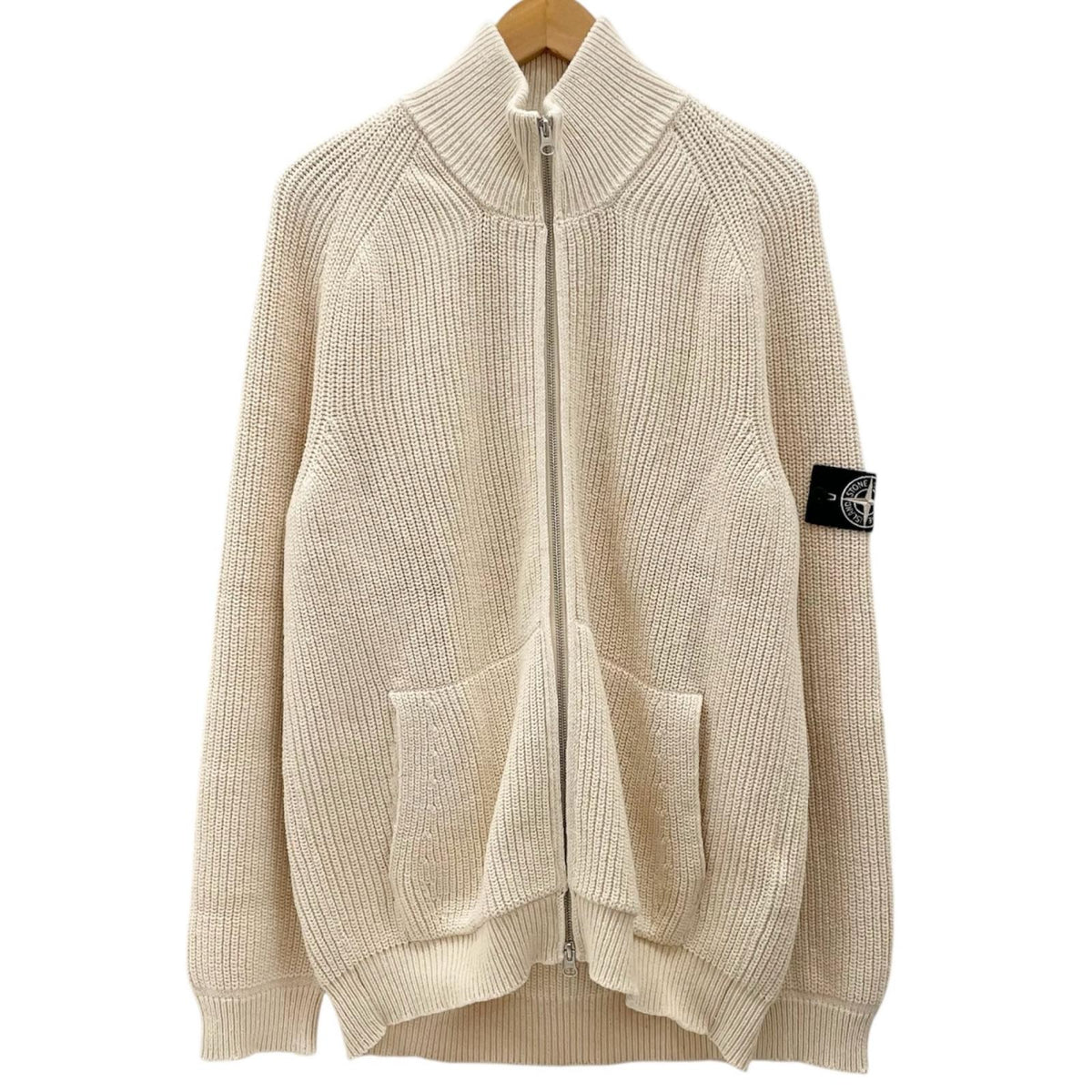 【中古】STONE ISLAND | ストーンアイランド　ドライバーズタイプ 長袖ニット K2S155100013 アイボリー サイズ：L【尾張小牧店】
