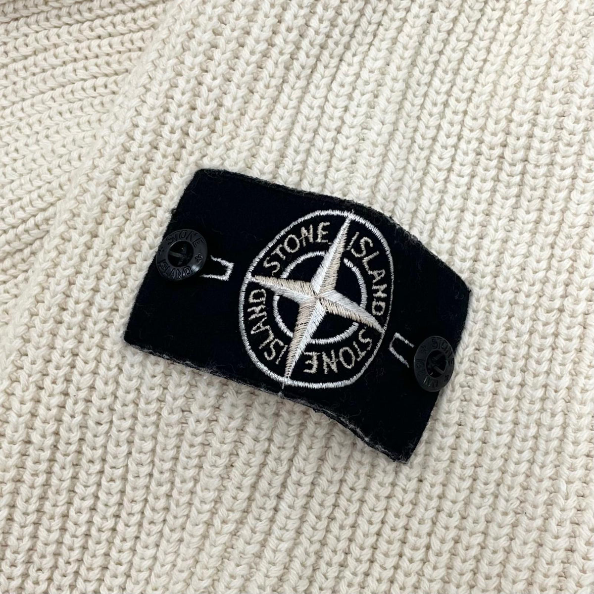 【中古】STONE ISLAND | ストーンアイランド　ドライバーズタイプ 長袖ニット K2S155100013 アイボリー サイズ：L【尾張小牧店】