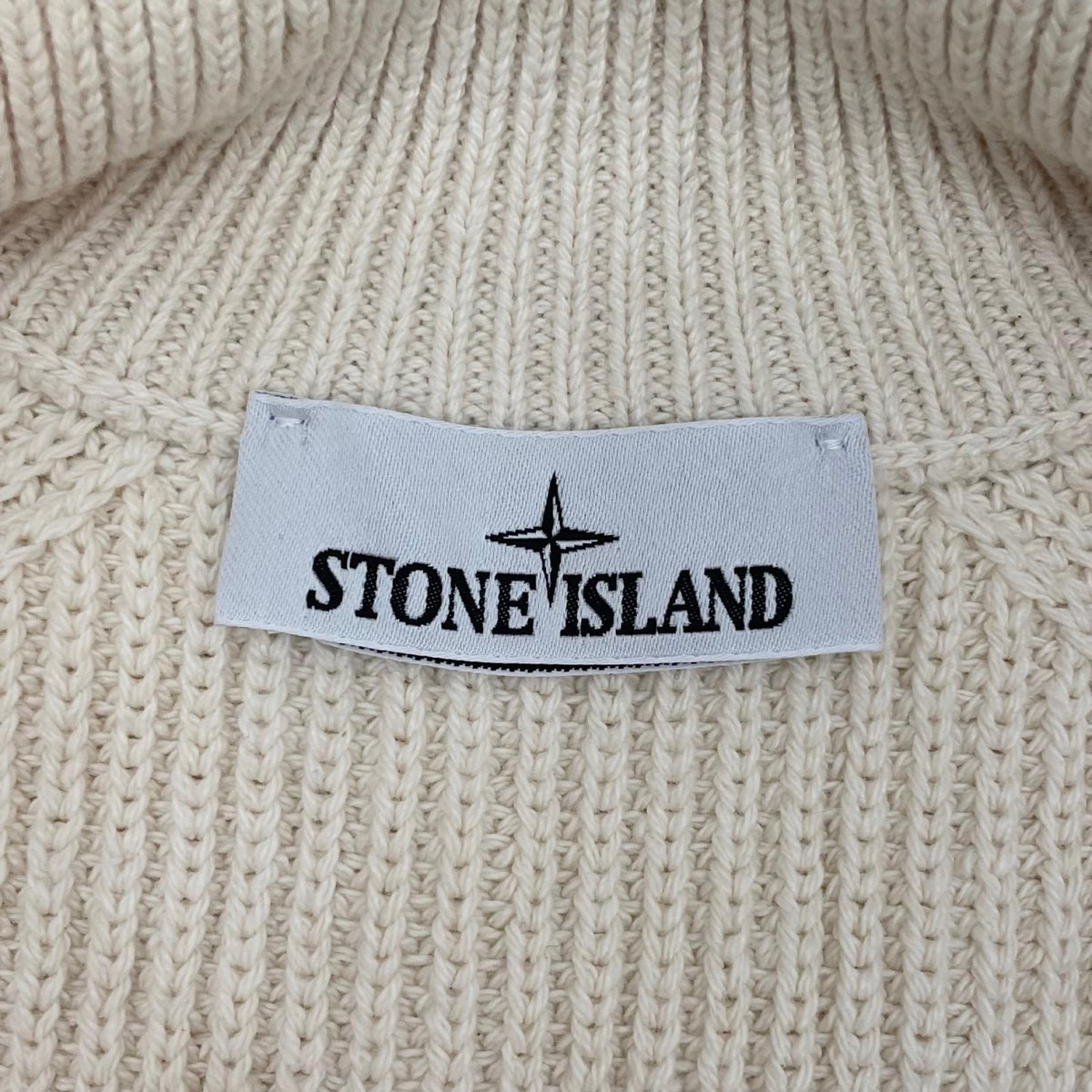 【中古】STONE ISLAND | ストーンアイランド　ドライバーズタイプ 長袖ニット K2S155100013 アイボリー サイズ：L【尾張小牧店】