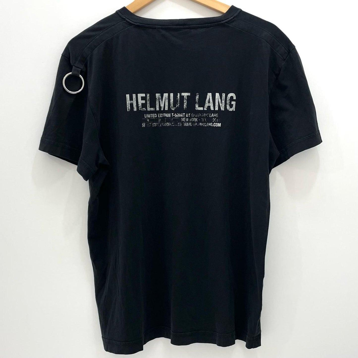 HELMUT LANG | ヘルムートラング RING DET TEE 半袖Ｔシャツ 16-8101017-050-904 ブラック サイズ：M【尾張小牧店】