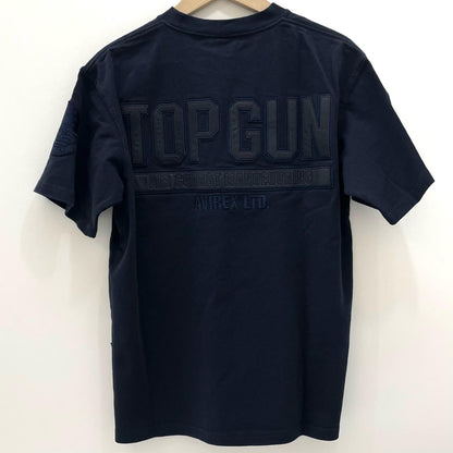 AVIREX | アヴィレックス S/S TOPGUN LEATHER PATCHED T-SHIRT 半袖Ｔシャツ ネイビー サイズ：M【尾張小牧店】