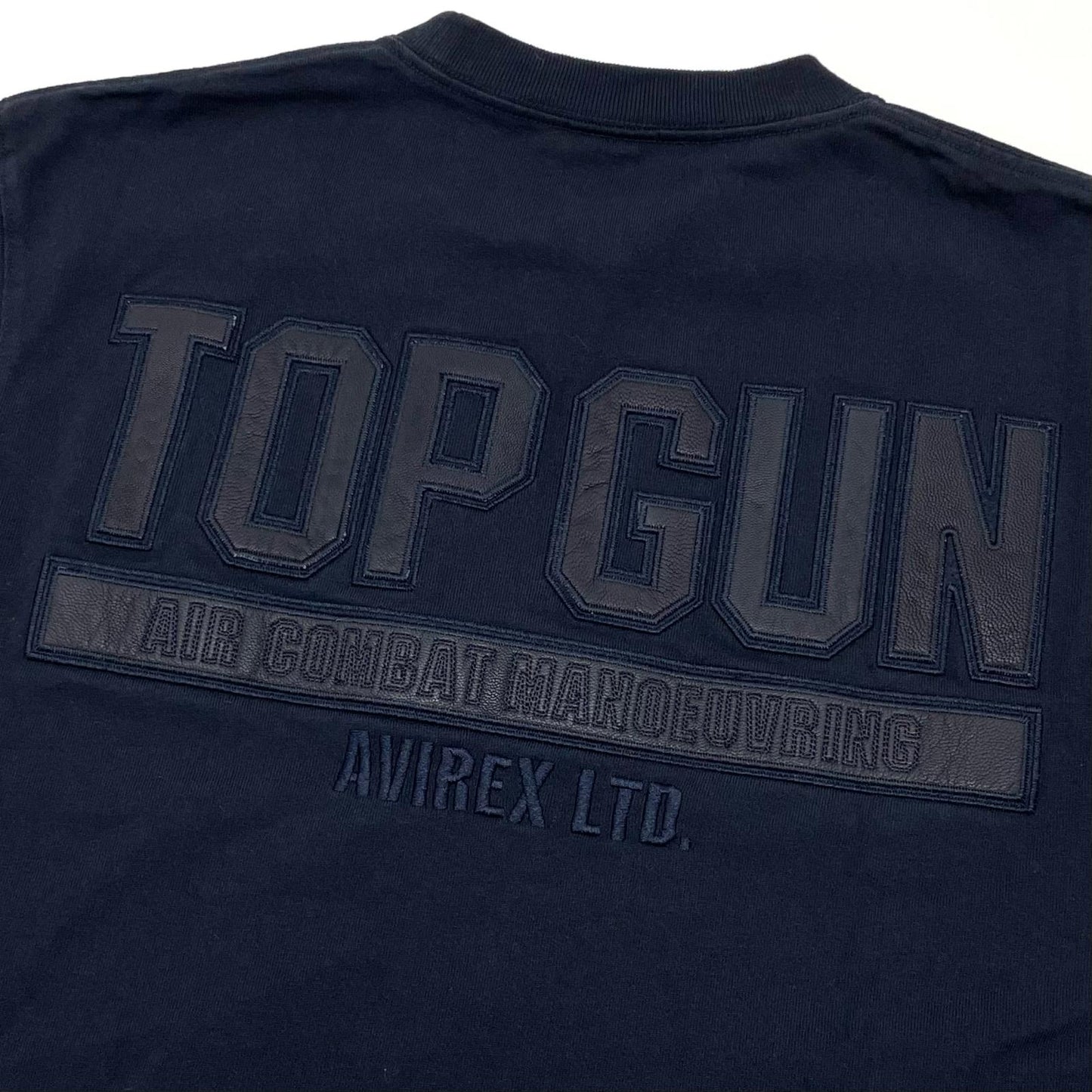 AVIREX | アヴィレックス S/S TOPGUN LEATHER PATCHED T-SHIRT 半袖Ｔシャツ ネイビー サイズ：M【尾張小牧店】