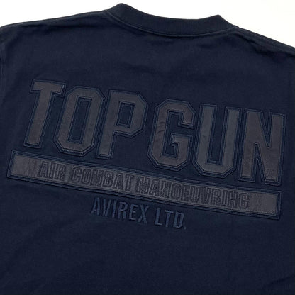 AVIREX | アヴィレックス S/S TOPGUN LEATHER PATCHED T-SHIRT 半袖Ｔシャツ ネイビー サイズ：M【尾張小牧店】