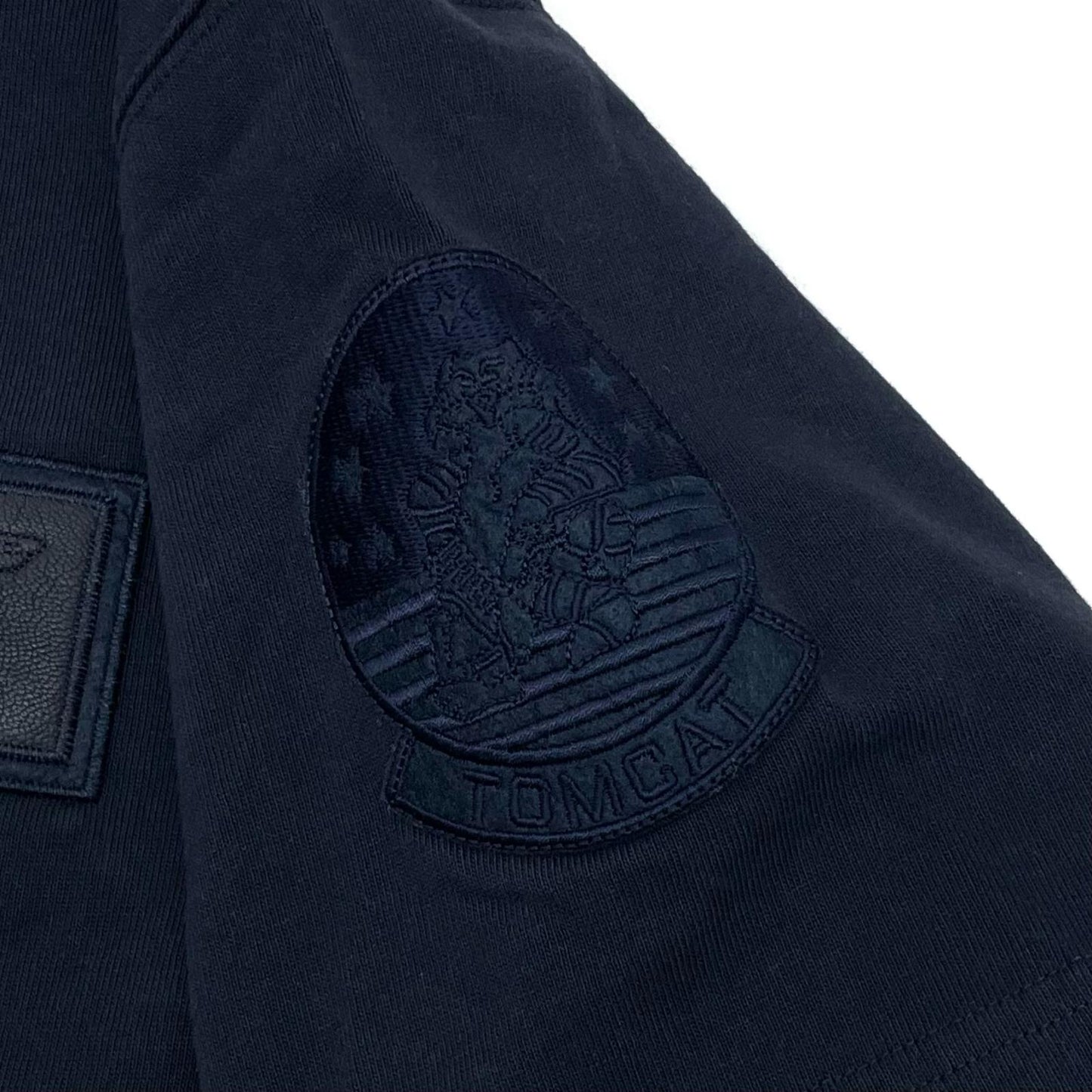 AVIREX | アヴィレックス S/S TOPGUN LEATHER PATCHED T-SHIRT 半袖Ｔシャツ ネイビー サイズ：M【尾張小牧店】