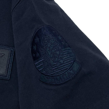 AVIREX | アヴィレックス S/S TOPGUN LEATHER PATCHED T-SHIRT 半袖Ｔシャツ ネイビー サイズ：M【尾張小牧店】