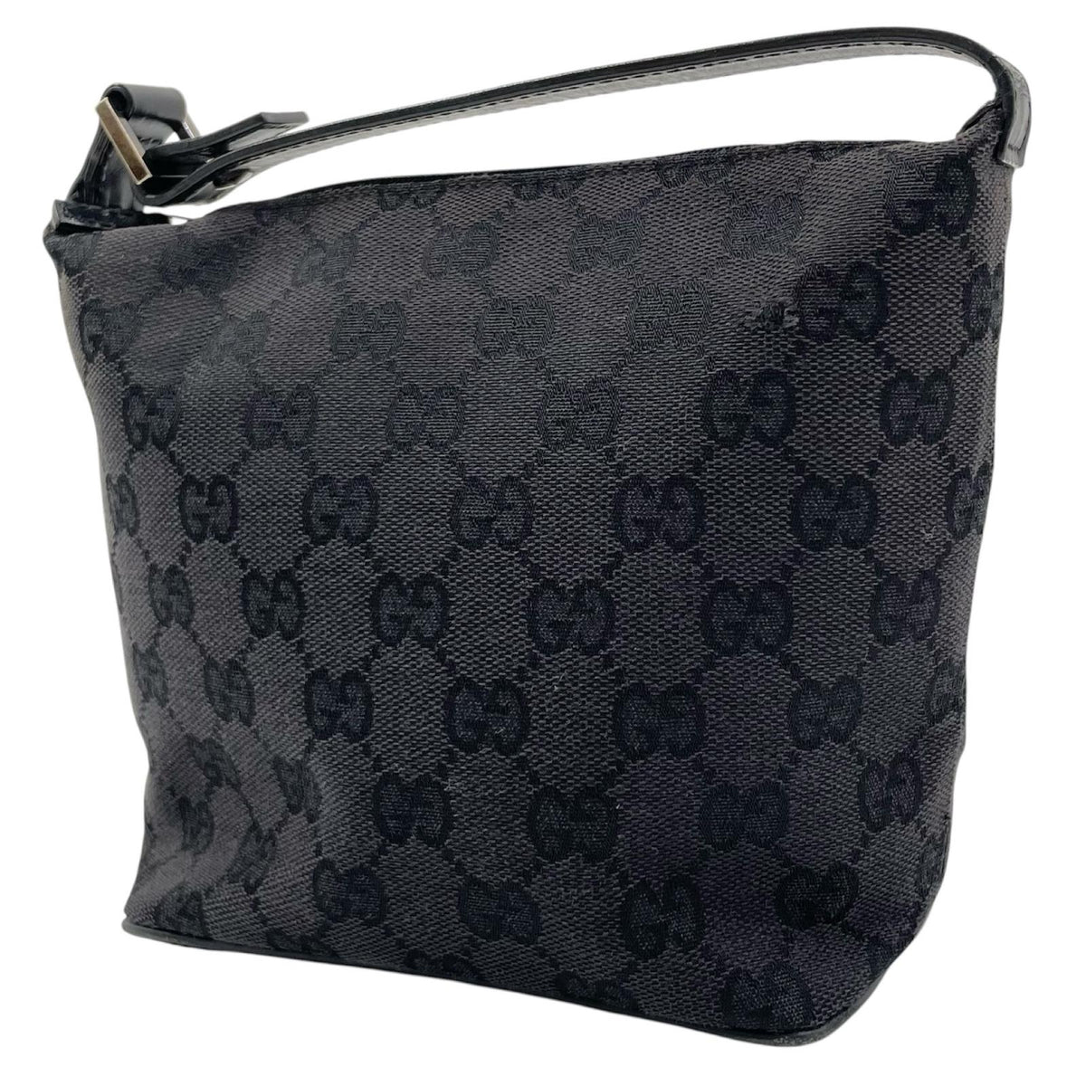 【中古】GUCCI | グッチ GGキャンバス ミニハンドバッグ アクセサリーポーチ コスメポーチ 039・1147・002122 ブラック【尾張小牧店】