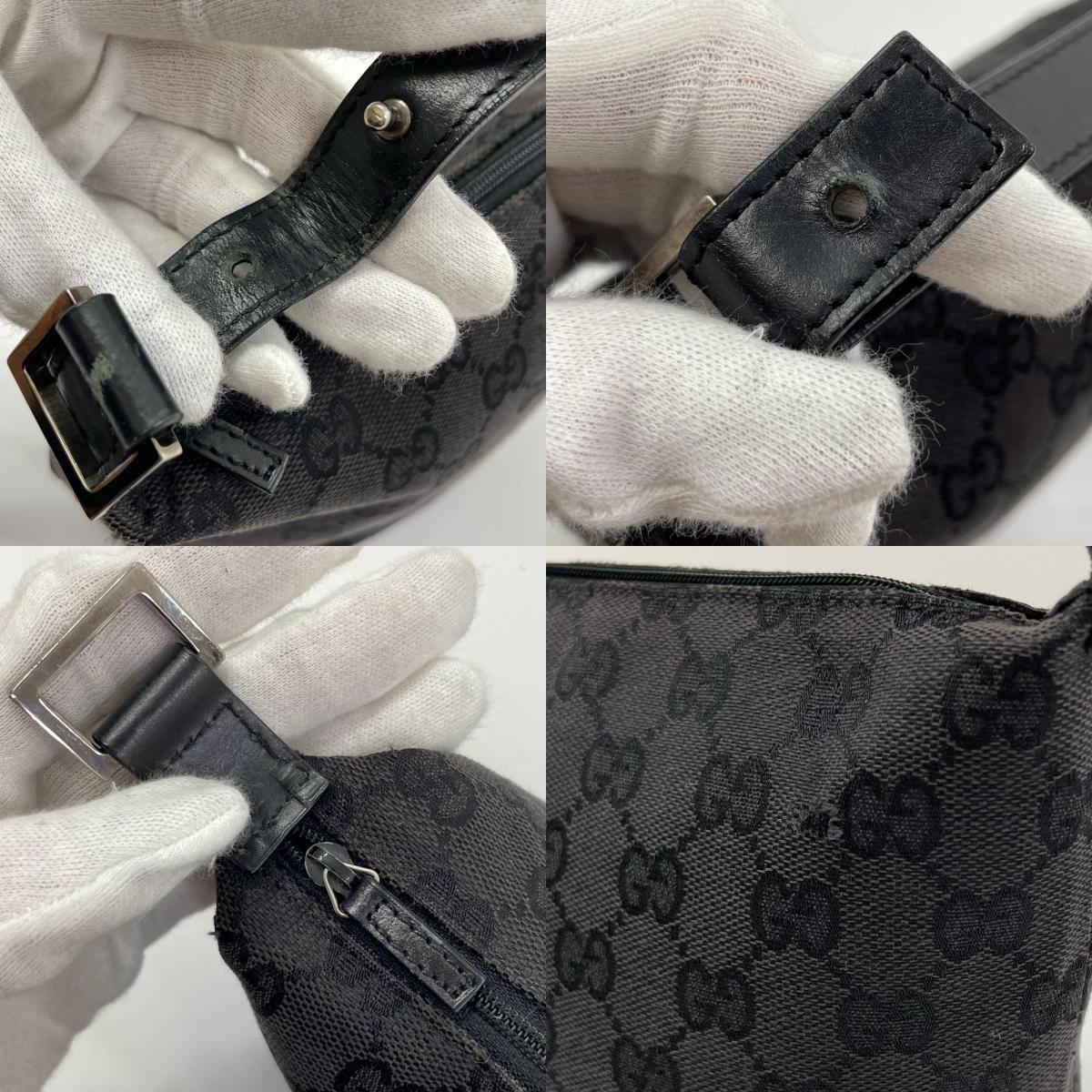 【中古】GUCCI | グッチ GGキャンバス ミニハンドバッグ アクセサリーポーチ コスメポーチ 039・1147・002122 ブラック【尾張小牧店】